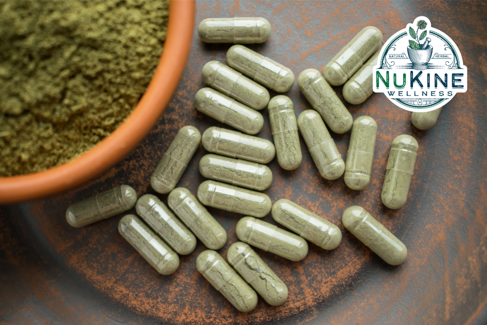 Green Borneo Kratom Powder Capsules - NuKine Wellness