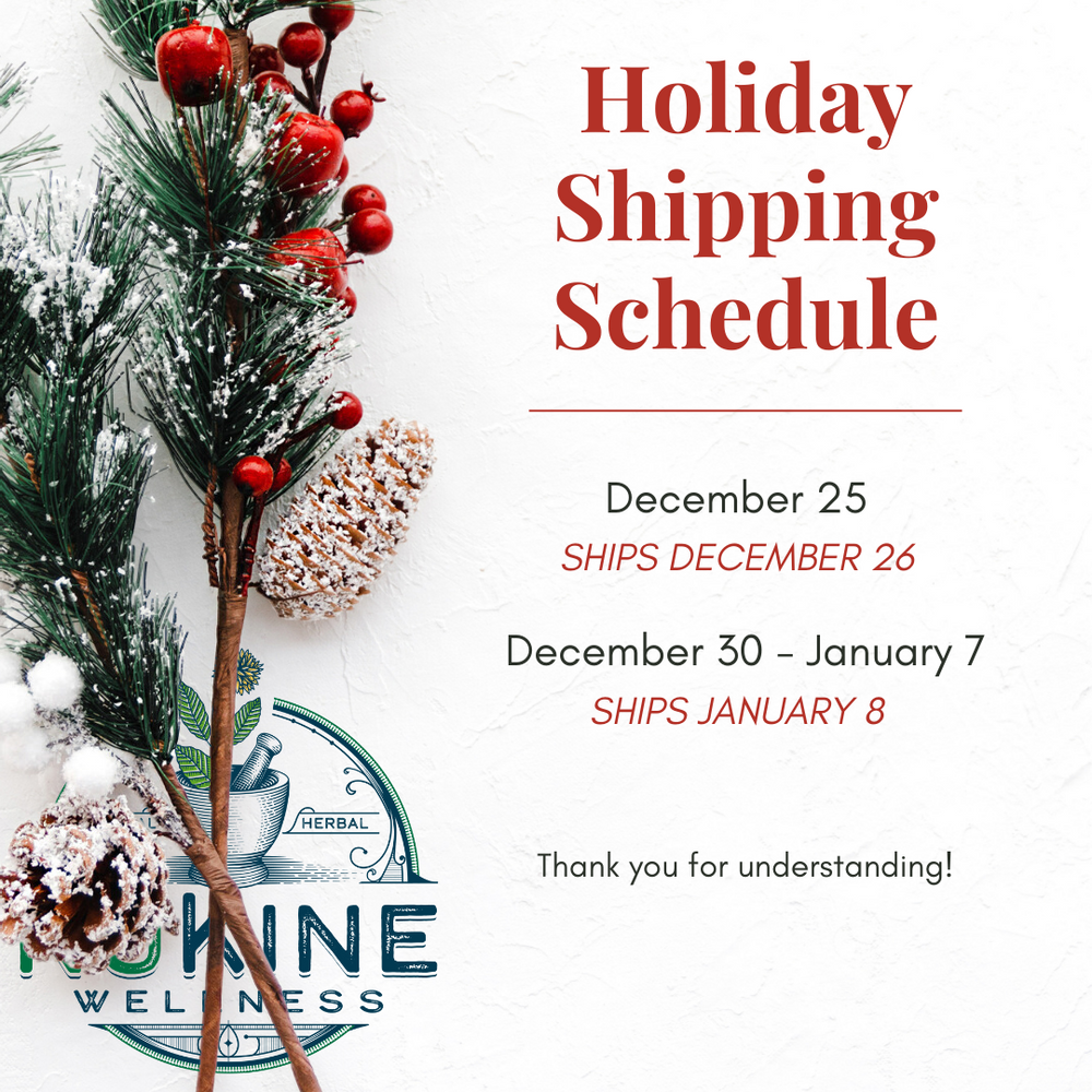NuKine Wellness Holiday Shipping Schedule