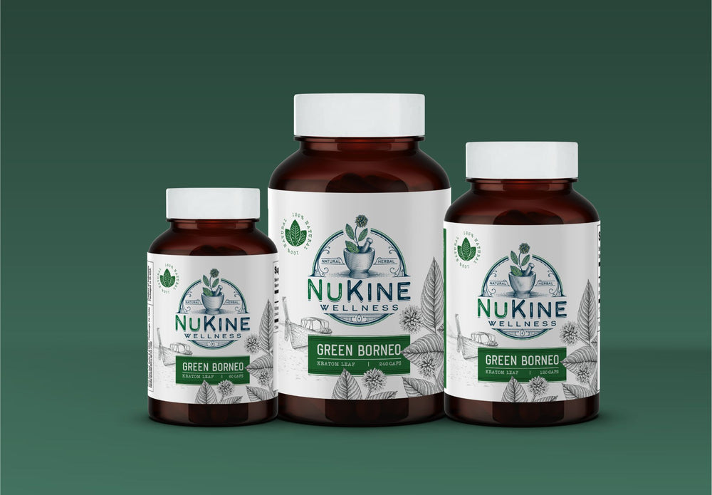 Green Borneo Kratom Capsules - NuKine Wellness
