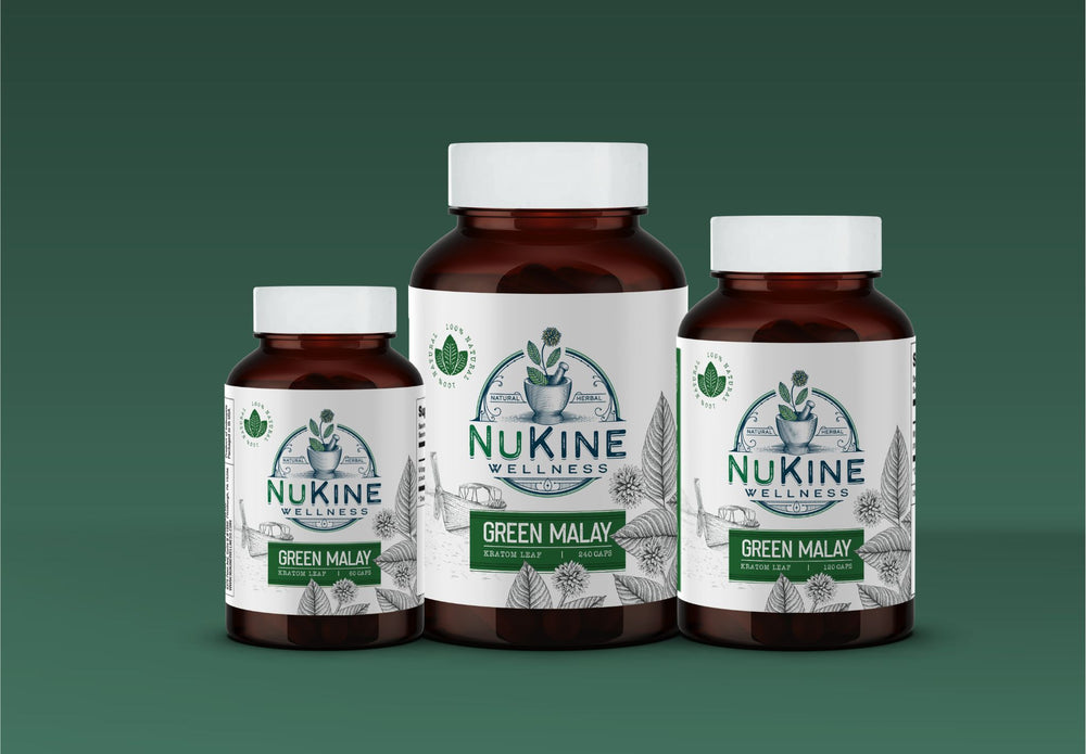 Green Malay Kratom Capsules - NuKine Wellness