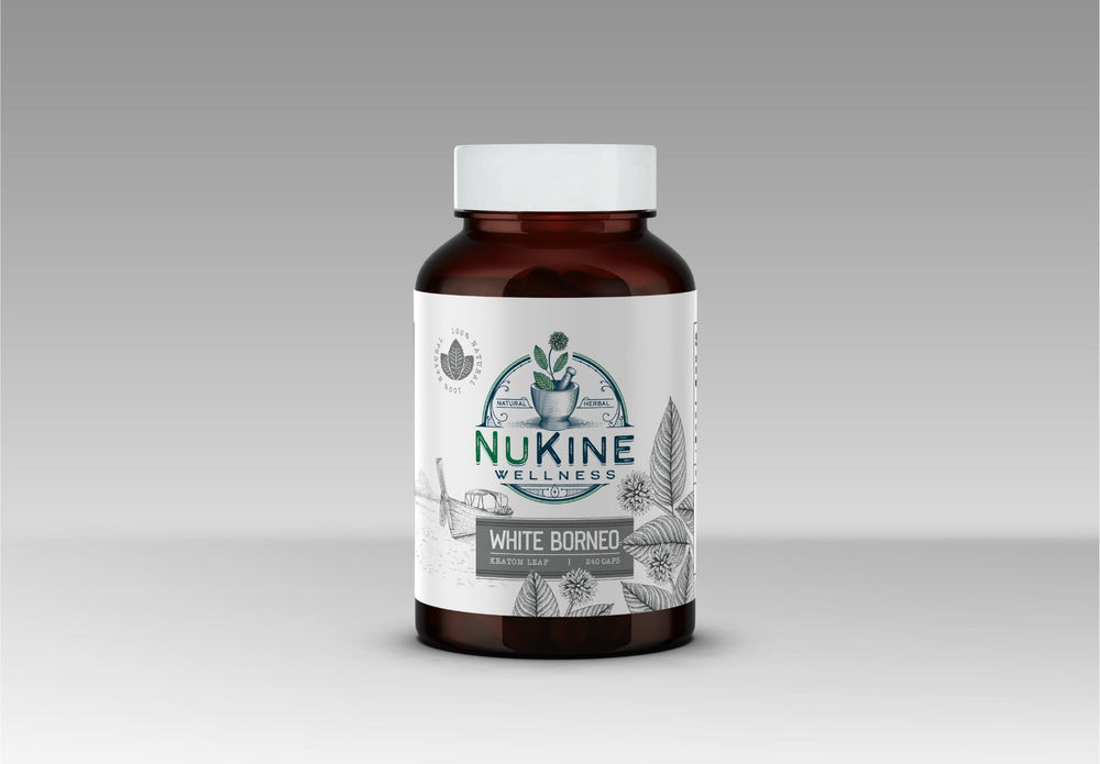 White Borneo Kratom Capsules - NuKine Wellness